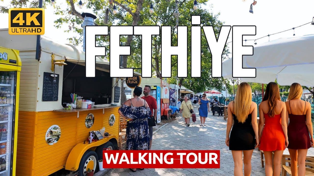 Fethiye, Turkey Walking Tour – A Paradise-Like Holiday City 4K 60fps