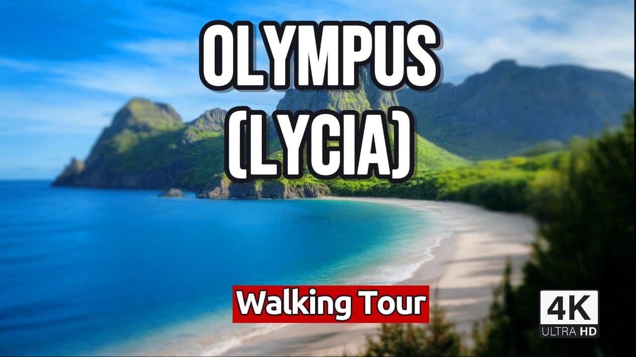 Antalya Olympos Ancient City and Beach: A 4K Walking Tour of History and Nature