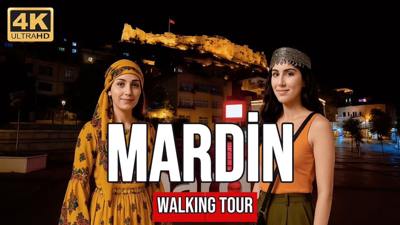 Mardin Evening Walking Tour – Breathtaking City Views & Historic Streets 4K 60fps