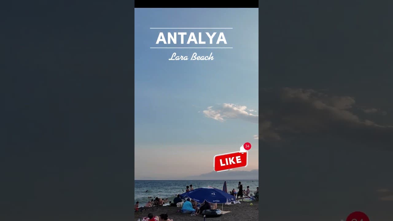 Sunset at Lara Beach in Antalya, Turkey 🏖️ | Beach and Sea Views #sunset #turkeyantalya #beach