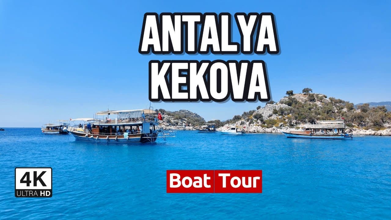 Exploring Antalya's Sunken City and Swimming with Turtles | Kekova Boat Tour 4K