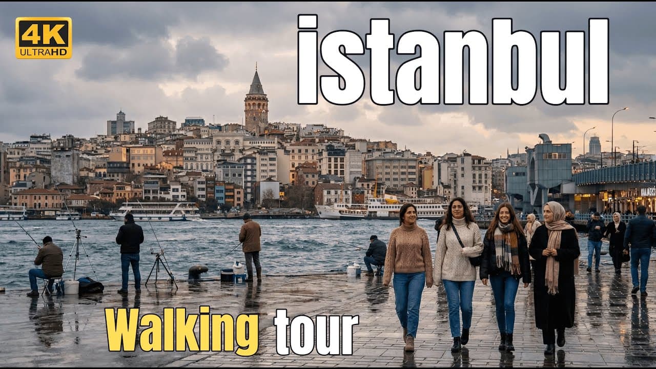 Istanbul Walking Tour 4K 60fps - A Cinematic Walk Between Eminönü & Karaköy