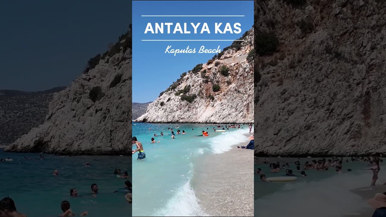 🏖️ Kaputaş Beach, Antalya: Beach and Sea Views | Turkey | #kaputaş #antalyatravel #4ktravel
