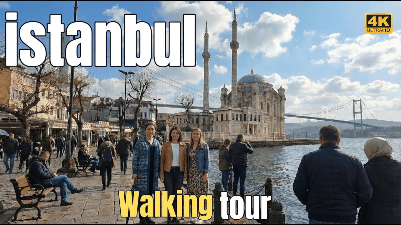 Istanbul Walking Tour 4K – From Beşiktaş to Ortaköy Along the Bosphorus Waterfront