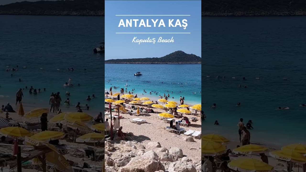 🌊 Turkey Antalya Kaş Kaputaş Beach | Stunning Beach and Sea Views | #turkeyantalya #kaputasbeach