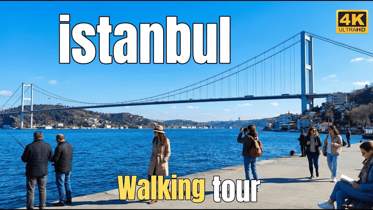 Istanbul Walking Tour 4K – From Emirgan to İstinye Along the Bosphorus Coast