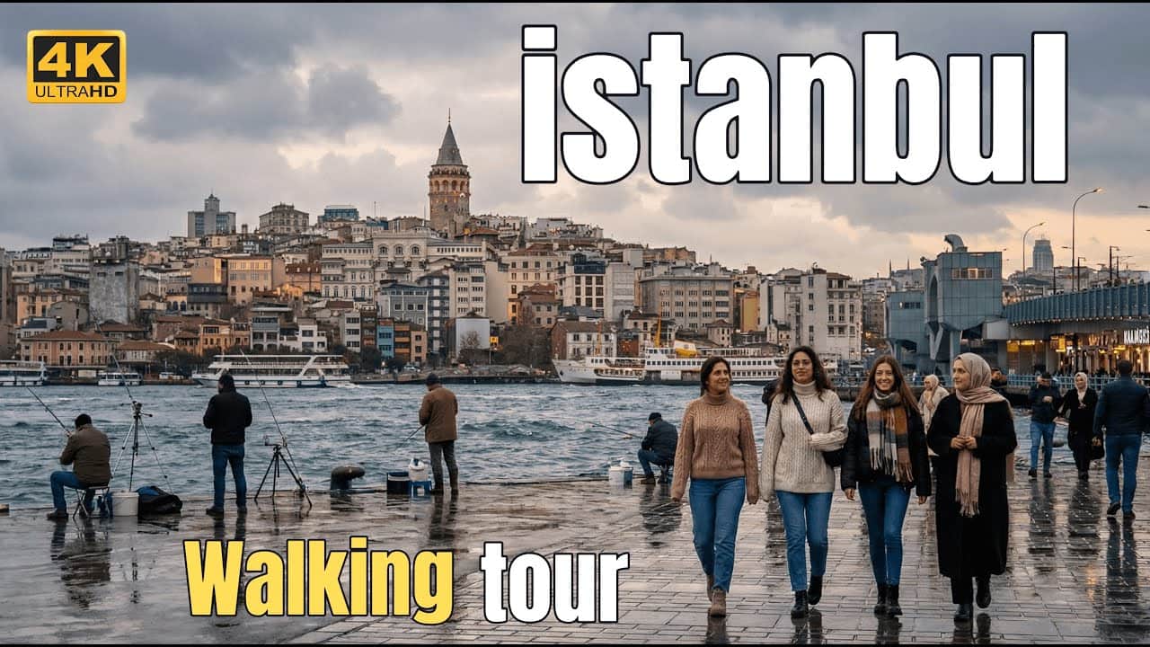 Istanbul Walking Tour 4K 60fps - A Cinematic Walk Between Eminönü & Karaköy
