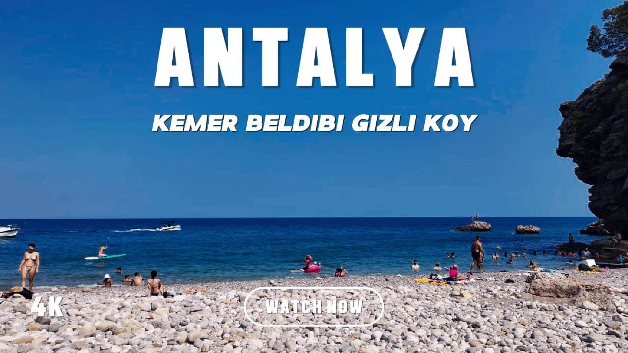 Turkey Antalya - Kemer - Beldibi - Hidden Cove | Walking and Beach Views - 4K
